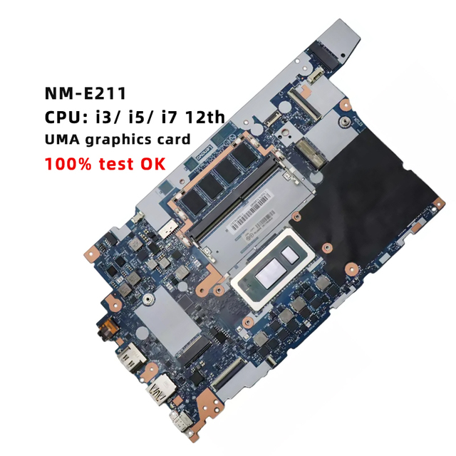 Laptop Motherboard for ThinkPad E14 Gen4 E15 Gen4 UMA NM-E211 I3-1215U I5-1235U I7-1255U I5-1240P 5B21K84817 5B21K84832