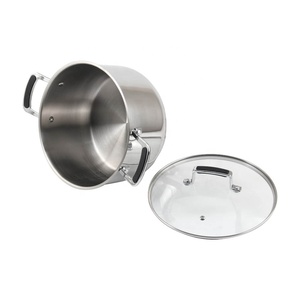 Grande capacité pour la soupe, le bouillon, le piment, la marmite de cuisson en acier inoxydable à trois plis avec poignée en silicone - Product Image 5