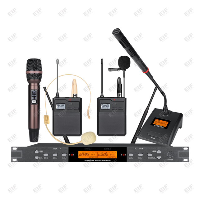 HC-1000 Wireless Microphones | UHF Dynamic Rechargeable Mics & Condenser  Microphones Lavalier Headset