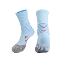 Chaussettes de basketball personnalisées en tissu éponge, antidérapantes, avec soutien de la voûte plantaire, chaussettes de sport respirantes, chaussettes de compression pour l'entraînement, pour hommes