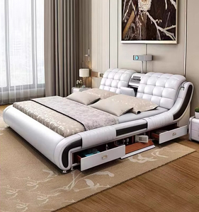Moderno lusso camera da <span class=keywords><strong>letto</strong></span> mobili Smart massaggio elettrico su letti king Size <span class=keywords><strong>letto</strong></span> matrimoniale <span class=keywords><strong>materasso</strong></span> più telaio con Tv Design - Product Image 1