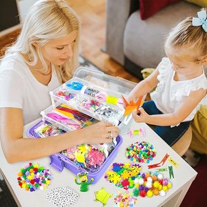 <strong>Arts</strong> and Crafts Supplies for Kids DIY Crafts <strong>Set</strong> with Pipe Cleaners Craft Box Preschool Home Toys Gift for Kids - Product Image 6