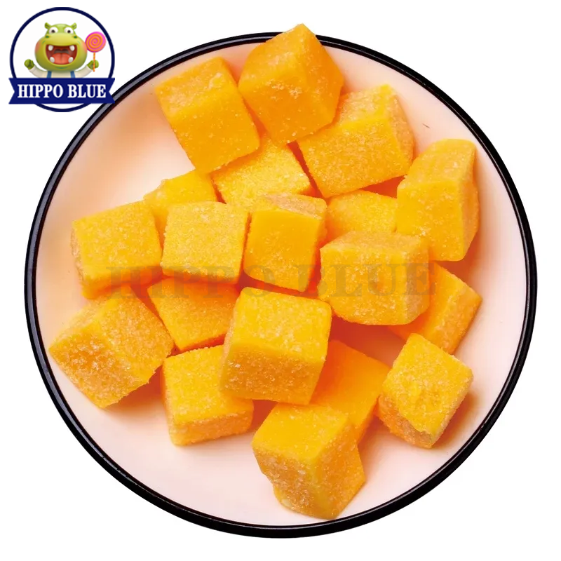 Vendita calda nuovo prodotto specialità ricco di mango aromatizzato fizzy soft cube caramelle e dolci