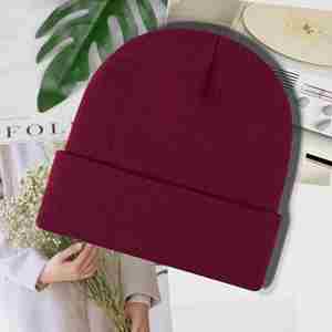 Chapeau en tricot avec logo personnalisé, 100% acrylique, cadeau promotionnel d'hiver - Product Image 2