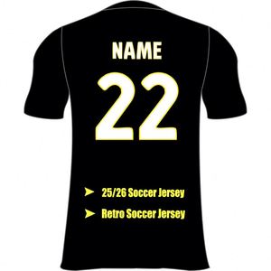 เสื้อฟุตบอลผู้ชายแบบสั่งทำพิเศษ 25/26 ผลิตจากโพลีเอสเตอร์ 100% พิมพ์ลายด้วยความร้อน แห้งเร็ว น้ำหนัก 220 กรัม ชุดกีฬาคุณภาพพรีเมียม - Product Image 1