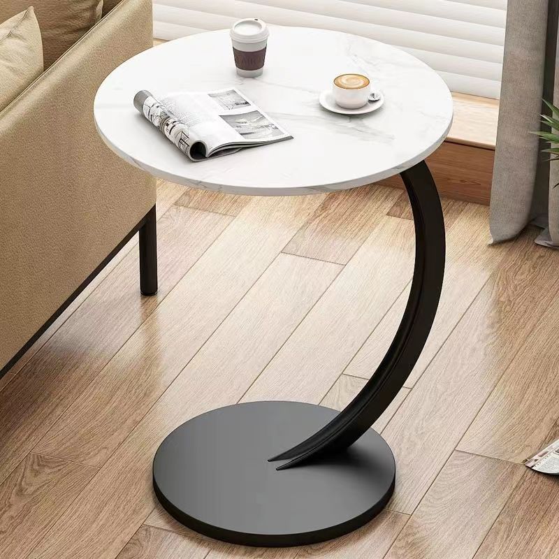 Marble top+black base