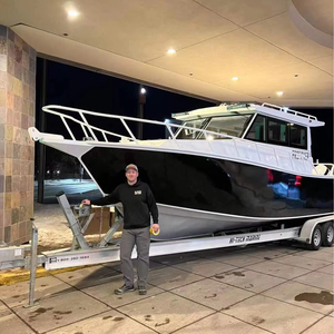 Luxury <strong>Yacht</strong> 9m 30ft Welded Aluminum Sport Cabin Cruiser Fishing Speed Boat for Leisure and Adventure - Product Image 1
