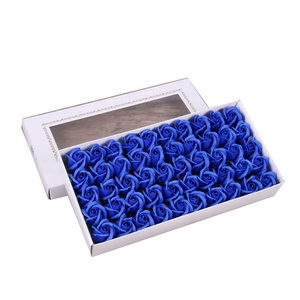 Rosso singolo fiore del sapone testa 50pcs fatto a mano artificiale della rosa a buon mercato scatole di regalo per san valentino - Product Image 6
