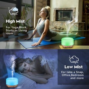 Diffusore di aromi diffusore di olio essenziale capacità di <span class=keywords><strong>acqua</strong></span> 500ml 7 colori luce a ultrasuoni umidificatore nebbia fredda - Product Image 3