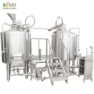 MICET pemanas listrik atau pemanas uap 2 kapal 5BBL sistem rumah tangga bir kerajinan peralatan pembuatan bir ketel untuk dijual