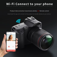 Kamera DSLR Instan D5 4K HD 64MP dengan Lampu Video LED Selfie Retro Tahan Air untuk YouTube & Fotografi