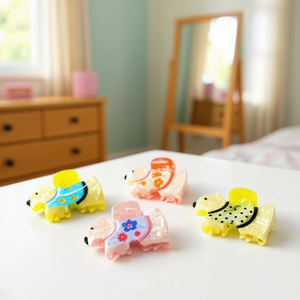 Fermaglio per capelli Tinny Dress West Highland Dog da 7 cm, design alla moda per animali domestici, per donne e ragazze - Product Image 2