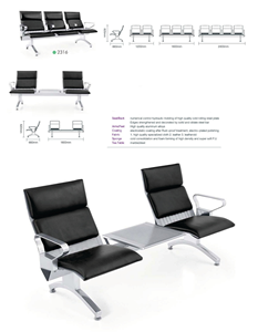 Banc d'attente en métal pour aéroport, hôpital, gare ferroviaire, terminal de bus - Product Image 6