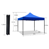 Gazebo profesional de alta calidad, Feria Comercial plegable, carpa emergente para exteriores, toldo a la venta