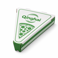 Boîte à pizza triangulaire personnalisée en papier blanc pour une seule part, emballage alimentaire de qualité pour les pizzerias