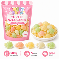 Bonbons en cire amusants pour enfants, en forme d'animaux, 500g, bonbons liquides à la tortue, bonbons en cire à mâcher en bouteille