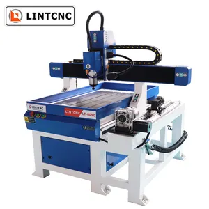 Side 4 axis style 300mm diameter 900mm length Rotary attached CNC Router machine 6090 1212 with DSP A18 control system