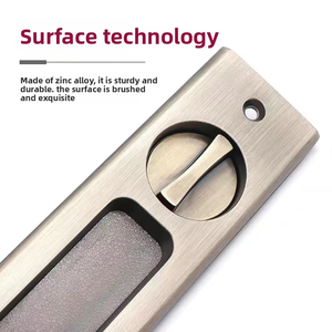 Serrure à crochet de luxe en alliage de zinc pour porte coulissante, accessoires de quincaillerie pour porte d'armoire et porte escamotable - Product Image 5