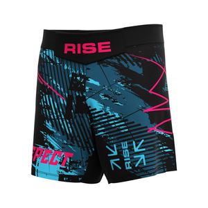 Side Slit Cut MMA Shorts Non-Velcro Design Front and <b>Back</b> Branding <b>Patch</b> Constructed and Quick Dry Fabric for NO GI BJJ - Product Image 1