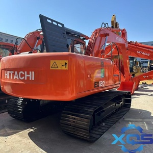 Excavatrice HITACHI EX120 Orange, équipement de construction lourd de type chenillé - Product Image 2