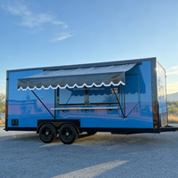 Camión de Comida Rápida Personalizable para Restaurante con Cocina Completamente Equipada, Kiosco de Café y Barbacoa, Remolque Móvil de Comida Callejera