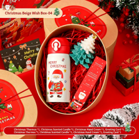 Coffret Cadeau de Noël Personnalisé : Boîte Festive, Thermos, Porte-clés, Bougie Parfumée, Cadeaux d'Entreprise Festifs, Peluche, Métal
