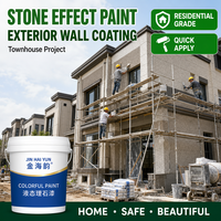 Peinture de construction à base de sable naturel, émulsion acrylique pure à base d'eau, revêtement liquide pour pierre naturelle