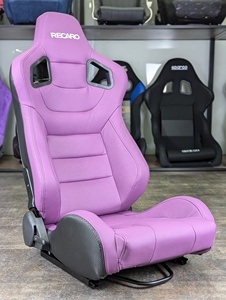 Asientos Deportivos de Carreras Jiabeir Universales, de Cuero PVC Azul RECARO, con Rieles de Doble Bloqueo y Espuma Confortable para Automóvil - Product Image 6