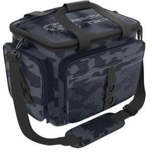 Bolsa de Pesca de Nailon Impermeable con Camuflaje, Personalizada OEM, 10L, con Múltiples Bolsillos, Porta Cañas, Correa de Hombro con Anillo en D, Venta al Por Mayor - Product Image 1