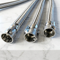 Raccord à bride Camlock rapide DN20 en acier inoxydable forgé à surface lisse pour tuyau métallique tressé pour transfert de liquides sur camions-citernes