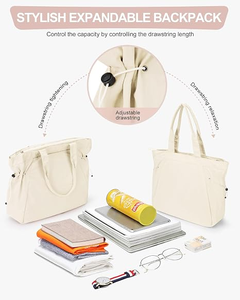 Laptop <b>Bag</b> 15.6 Inch Custom logo USA <b>UK</b> Canvas Tote <b>Bag</b> for Gym <b>Bag</b> Large Shoulder <b>Bag</b> Purses for Women <b>Men</b> <b>Travel</b> With Zipper - Product Image 1