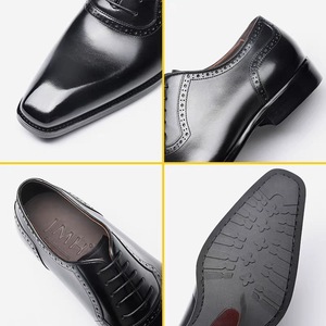 Los cordones de zapatos de cuero hechos a mano se pueden personalizar para zapatos de cuero de lujo para hombres, zapatos formales de alta calidad para hombres - Product Image 6