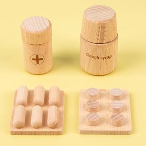 Toddlers Pretend Medical Role Natural Wood Kids Ages 3+ <b>Doctor</b> <b>Kit</b> Play Set <b>Toy</b> - Product Image 6