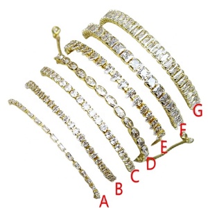 Bijoux de mode, bracelets ajustables en or 18 carats, zircone cubique géométrique, diamants multiformes, bracelets tennis pour femmes - Product Image 3