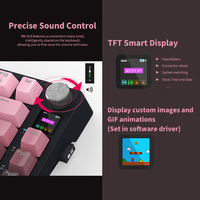 Accessoires informatiques: écran d'affichage TFT à 81 touches, RVB, clavier de jeu mécanique sans fil, connexion sur mesure et à trois modes