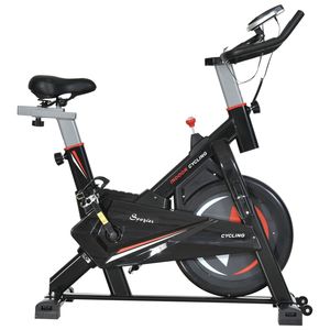 Vélo d'exercice à usage domestique en acier, volant d'inertie de 8 kg, entraînement aérobie et de fitness en salle, entraînement physique, avec siège réglable et entraînement par <span class=keywords><strong>courroie</strong></span> en feutre de laine, capacité de charge de 120 kg - Product Image 3