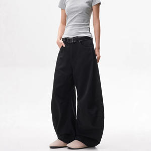 Jeans coupe scimitar à silhouette tridimensionnelle rétro américaine pour femmes, printemps automne, nouveau, ample, décontracté, haut de gamme, polyvalent, mignon - Product Image 2