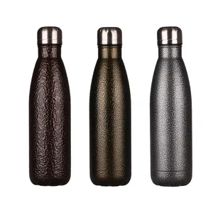 Botol Air Stainless Steel 17Oz, Tumbler Botol Olahraga Dinding Ganda, Botol Air Insulasi Vakum 17Oz, Mulut Kecil