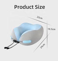 Oreiller ergonomique en forme de U de haute qualité avec accessoires, oreiller de tête profilé avec mousse à mémoire de forme douce pour les longs trajets