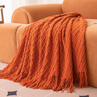 Couverture de lit à capuche en tricot floral, douce pour la peau, pour canapé et dortoir, chaude, anti-acariens, pour toutes les saisons