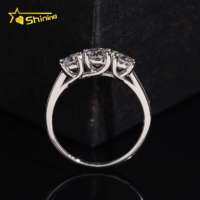 Bijoux fins, bague de mariage en argent sterling 925 certifiée IGI, diamant rond brillant de couleur D, diamant de laboratoire, bague de fiançailles pour femme