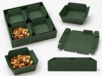 Individuelles Logo Umweltfreundliche Recycelbare Lebensmittelechte Rechteckige Kartonverpackung mit UV-Druck für Nüsse, Schokolade, Desserts - Geschenkbox mit Schlitzen