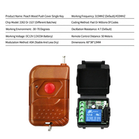 Control Remoto Inalámbrico Inteligente de 315mhz/433mhz, Transmisor de Distancia ABS para Bloquear y Desbloquear Interruptores de Encendido/Apagado