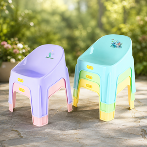 Plastic Eco-Friendly Lightweight Portable Modern Stool Backrest <b>Stackable</b> Durable Comfortable Seating <b>Chair</b> for Home Office - Product Image 1