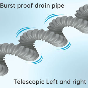 Tubería de drenaje de 45mm para fregadero de cocina, escurridor de doble cuenco para diseño americano con certificación CUPC - Product Image 5