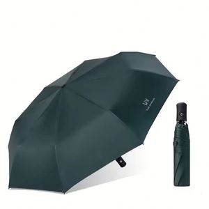 Bulk Supply <b>Large</b> Canopy Auto Folding <b>Umbrella</b>,Black Coated Anti‑UV Sun Rain <b>Umbrella</b> 190T Pongee Fabric Iron Ribs - Product Image 1