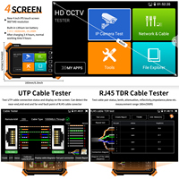 Testeur de caméra CCTV/IP Rsrteng IPC-1900 Plus 4 pouces avec résolution 8K, outils réseau POE et WiFi