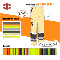 Pantalon de travail en maille haute visibilité JIADE avec fermeture éclair bidirectionnelle sur la jambe, pantalon cargo de sécurité réfléchissant pour la construction routière, vêtements de travail extérieurs personnalisés