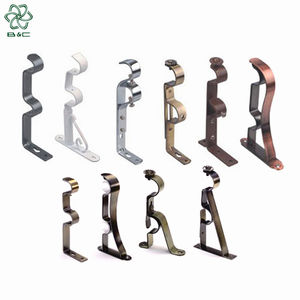 Phong cách Châu Âu đôi Rèm cực chân đế kim loại mạnh mẽ bên Trần cực khung cho <span class=keywords><strong>Curtain</strong></span> Rod - Product Image 5