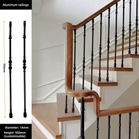 Rampe d'escalier moderne en alliage d'aluminium, balustre vertical pour escalier, balustrade pour villa, balcon, terrasse
